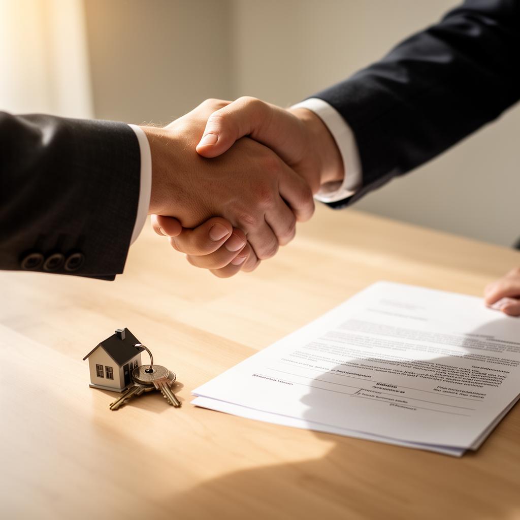 A handshake closing a real estate deal